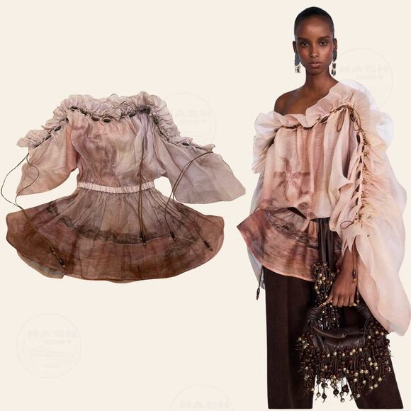 Zimmermann Dresses & Skirts - Zimmermann Illuminate Mini Dress 0 US 2, 4 | Rust Seascape 2025 Runway NWT $2265